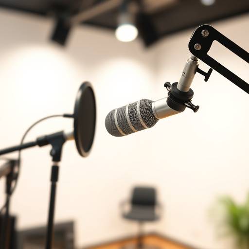 En mikrofon for voiceover opptak